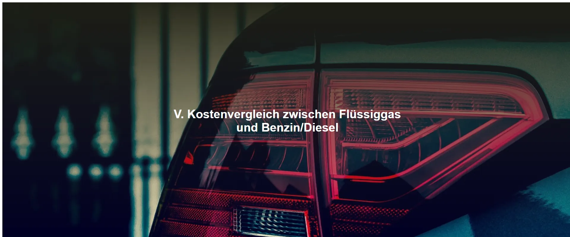 Kostenvergleich zwischen Flüssiggas und Benzin/Diesel