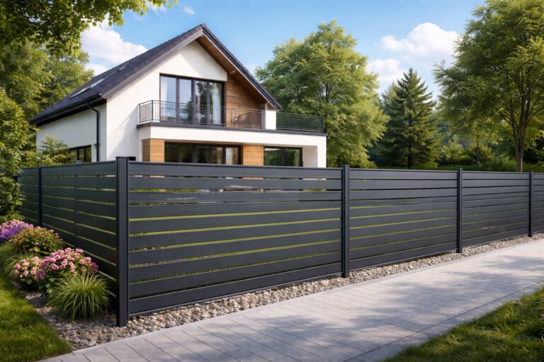 Moderne Trends bei Doppelstabmattenzäunen – Farben, Beschichtungen, Design 2026